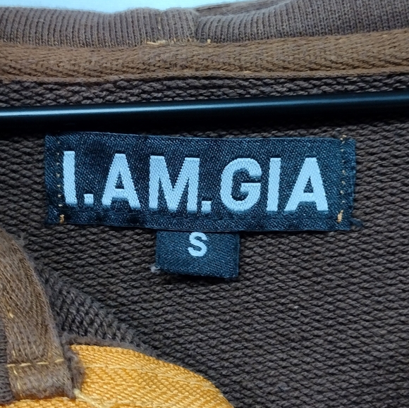 I.AM.GIA Ariana Ombre Hoodie Women S Orange Casual Retro 90s Y2K Boho Streetwear - Picture 6 of 8